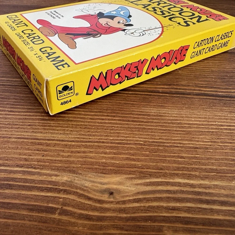 Vintage Mickey Mouse Cartoon Classics Giant Card Game New 40 Cards Disney